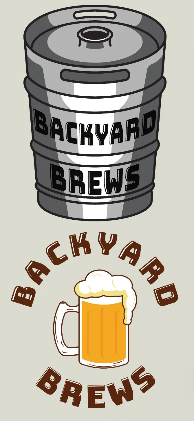 Keg and beer-mug sticker designs