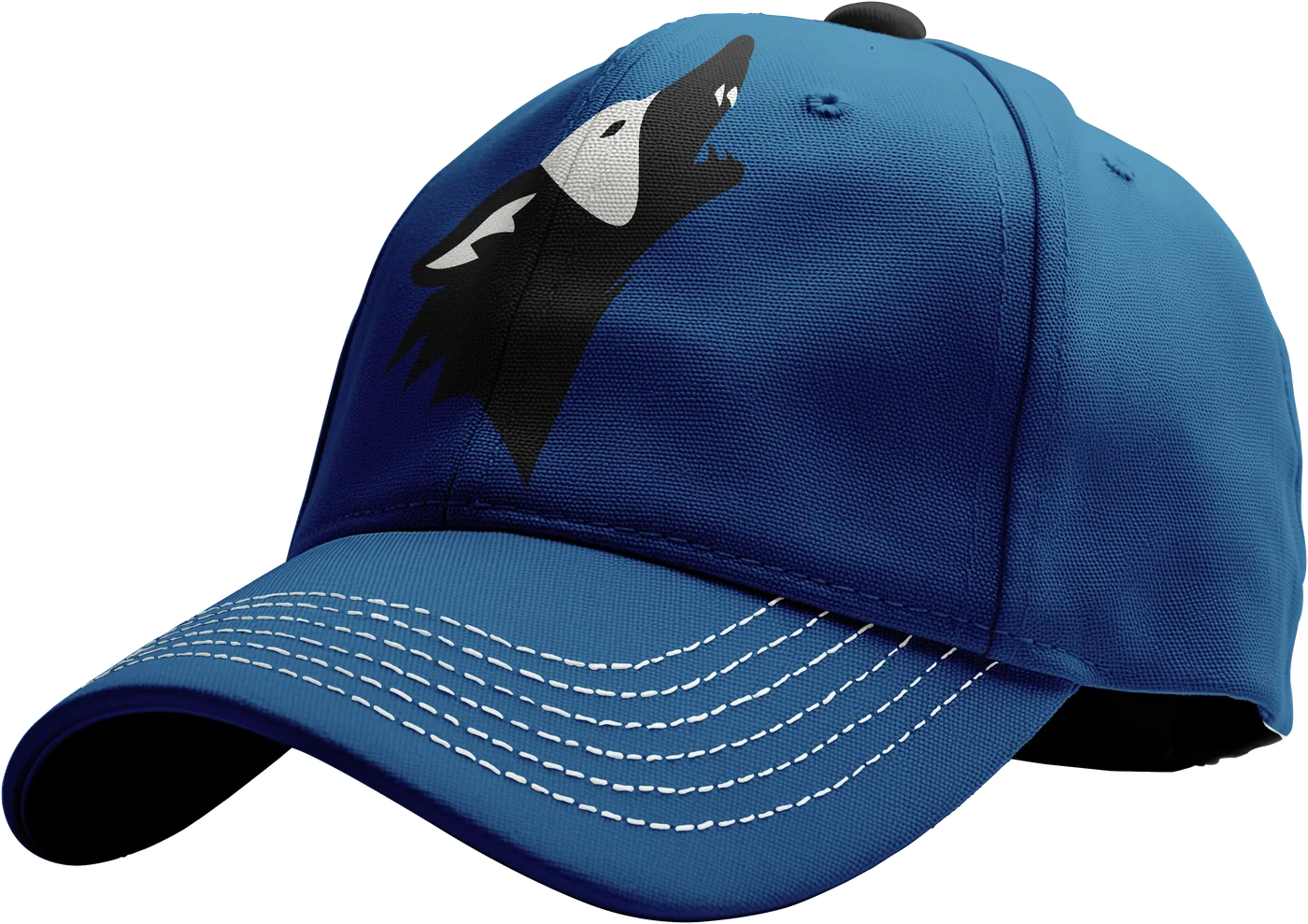 Blue cap embroidered with the coyote symbol