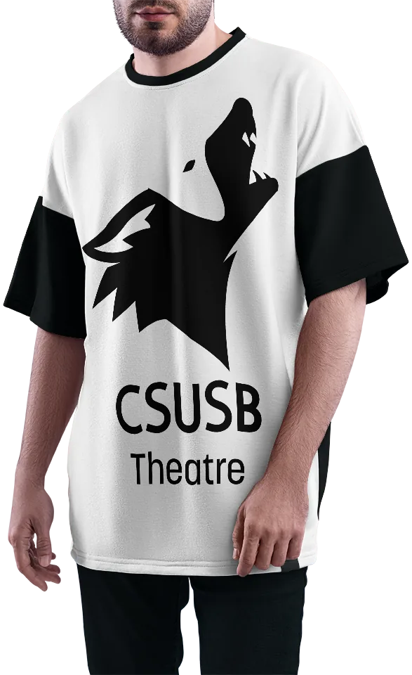 T-shirt with the CSUSB Theatre lockup