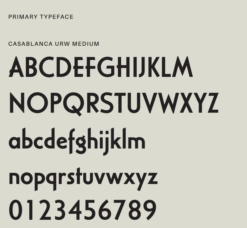 Casablanca URW Medium alphabet specimen